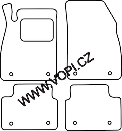 Přesné gumové koberce béžové / šedé Opel Insignia 2013 ->